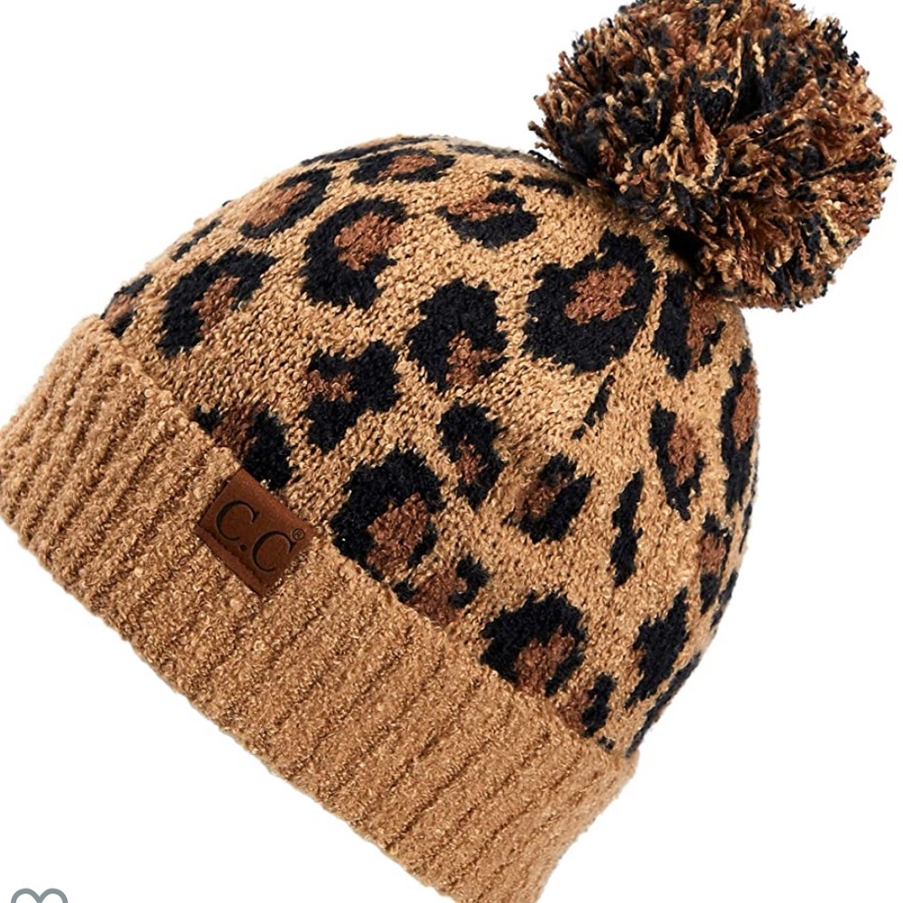 CC Exclusives Soft Beanie hat with Leopard Pattern